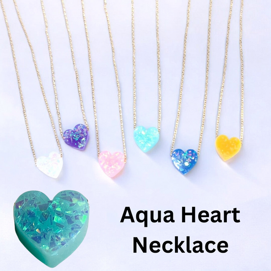 Iridescent Heart Necklace