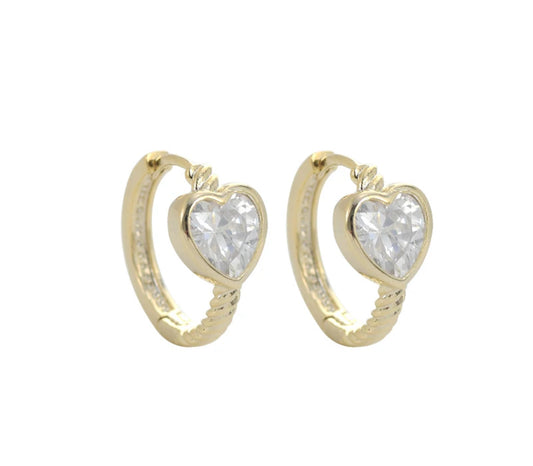 Heart Hoop Earrings