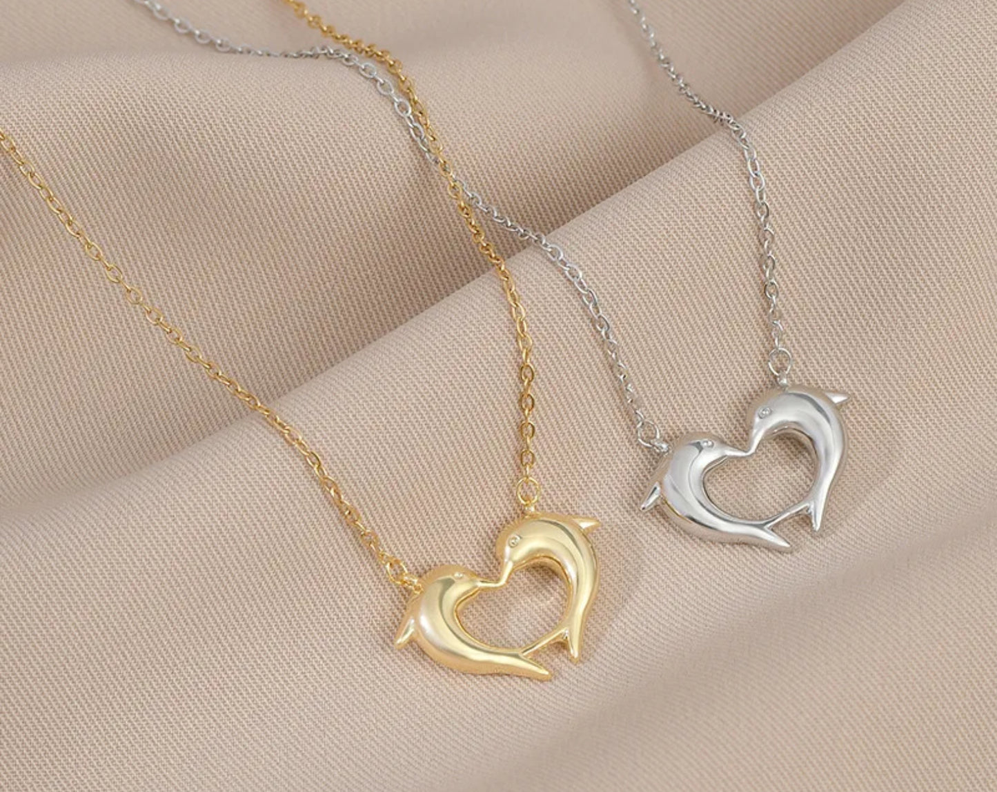 Dolphin Heart Necklace