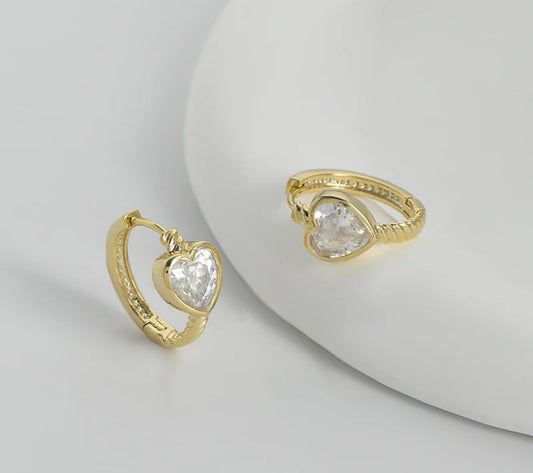 Heart Hoop Earrings