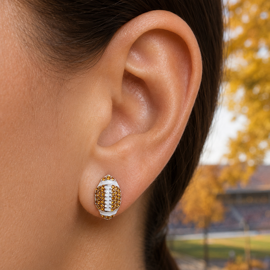 Football Pavรฉ Earrings
