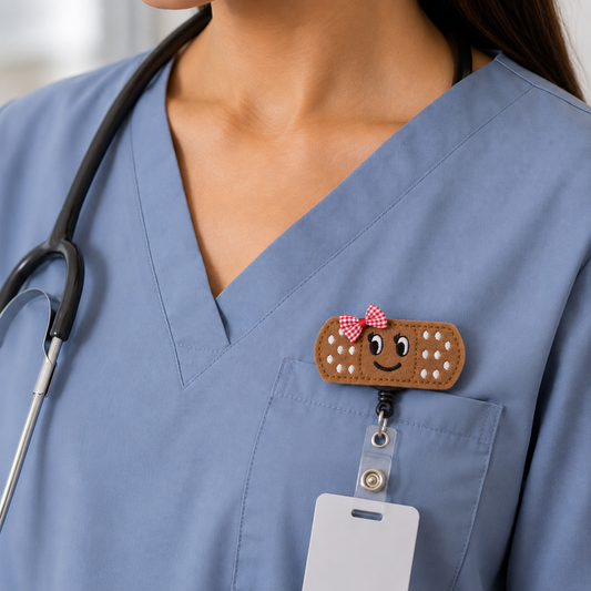 Happy Bandage Badge Reel
