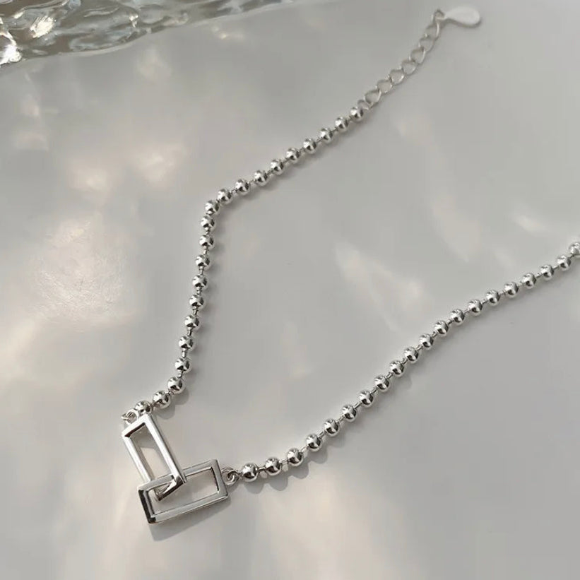 Rectangle Bead Bracelet on gray background