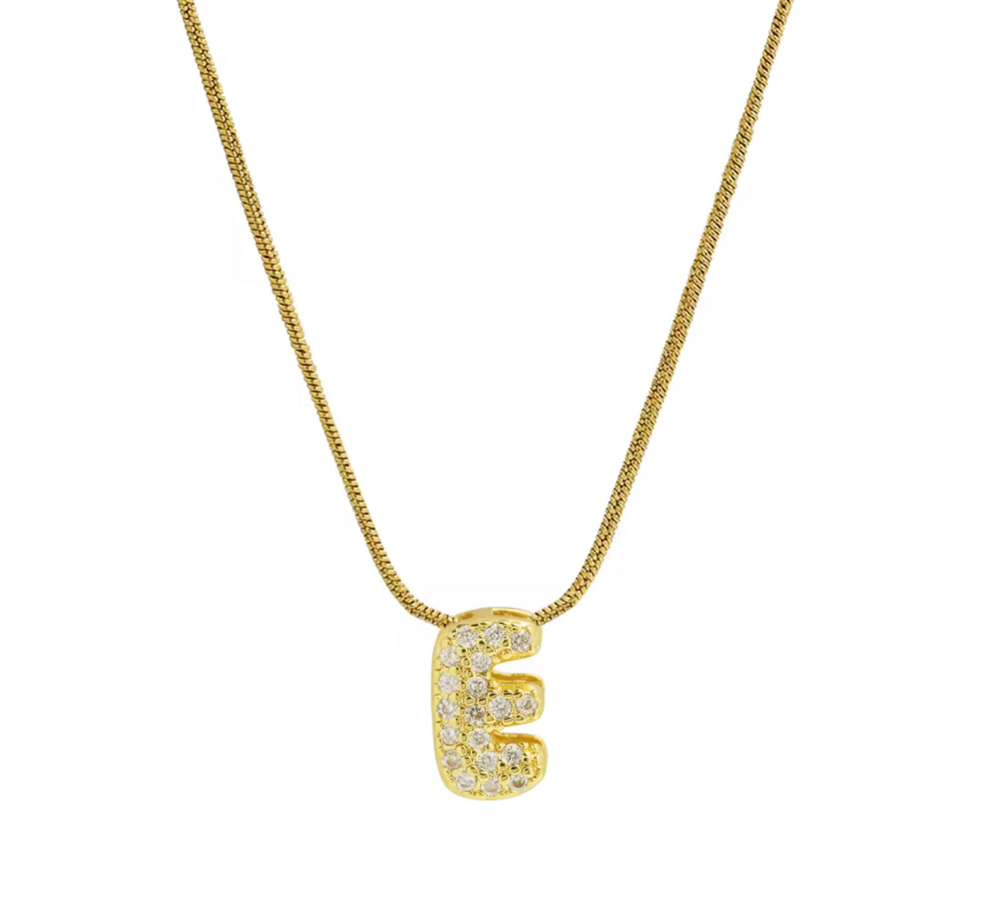Mini Zircon Initial Necklace