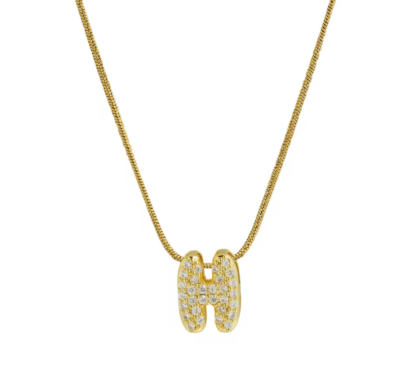 Mini Zircon Initial Necklace