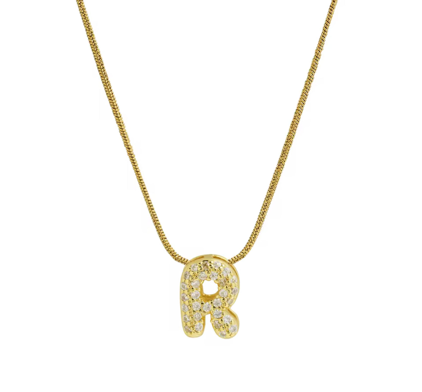 Mini Zircon Initial Necklace