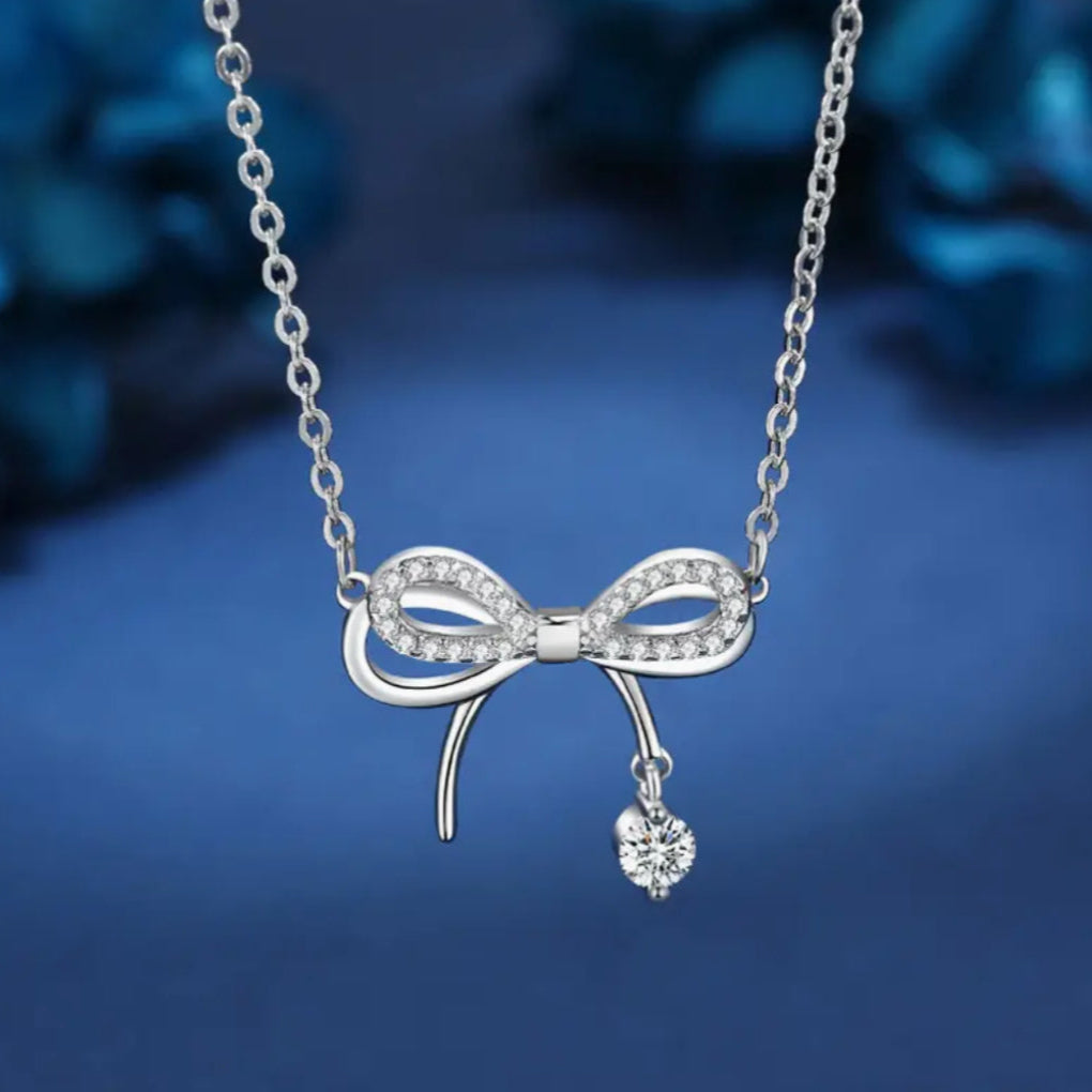 Zircon Bowknot Necklace