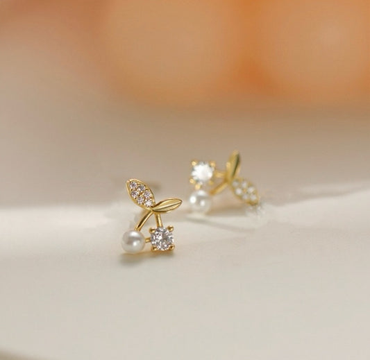 Pearl Cherry Earrings