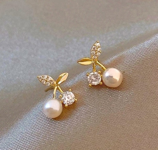 Pearl Cherry Earrings