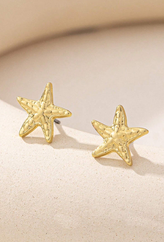 Gold Starfish Earrings