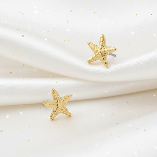 Gold Starfish Earrings