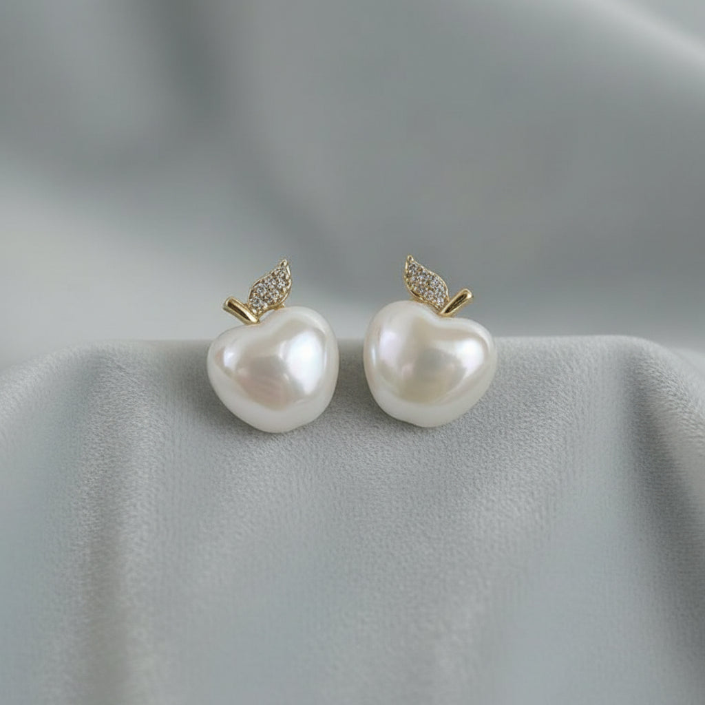 Pearlescent Apple Earrings