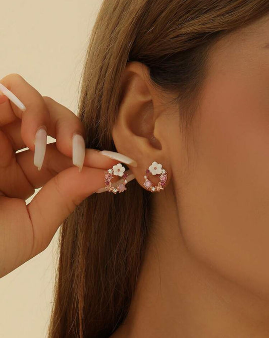 Flower Wreath Earrings