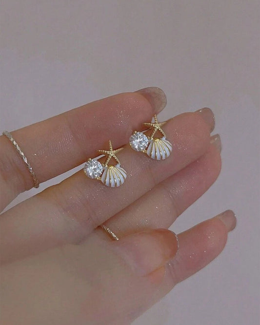 Starfish Shell Earrings