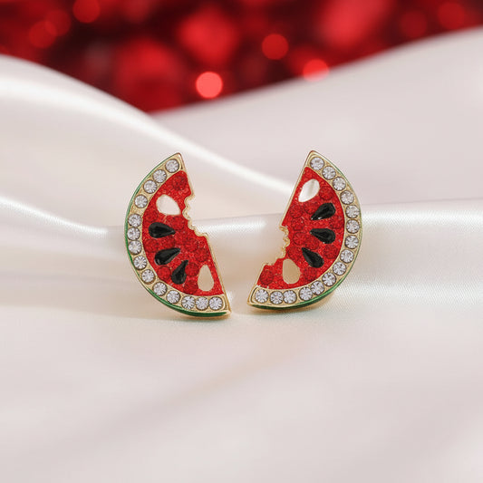Watermelon Pavé Earrings