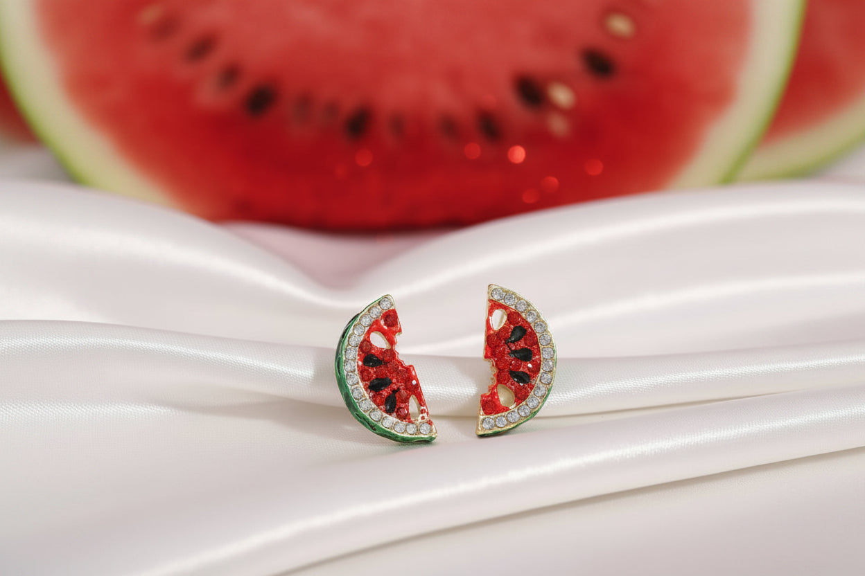 Watermelon Pavé Earrings