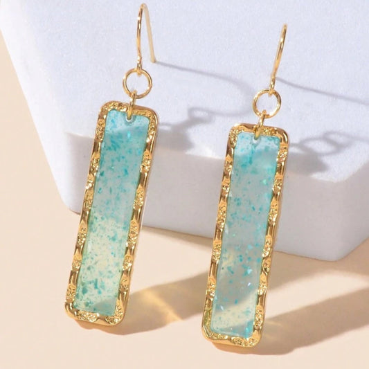 Ocean Mist Sea Glass Earringson a light background