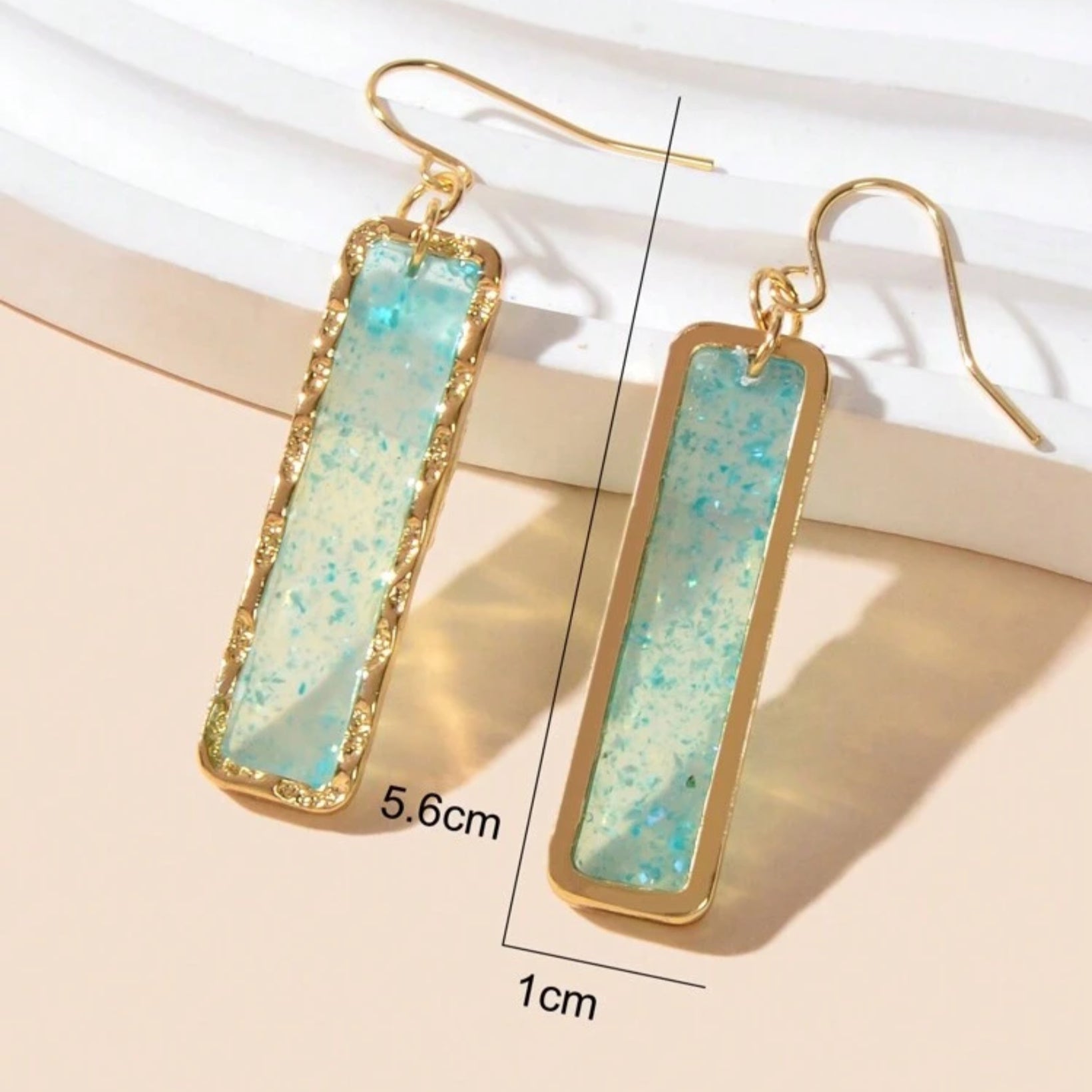 Ocean Mist Sea Glass Earrings on a white background