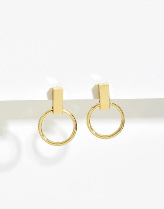 Gold Circle Earrings