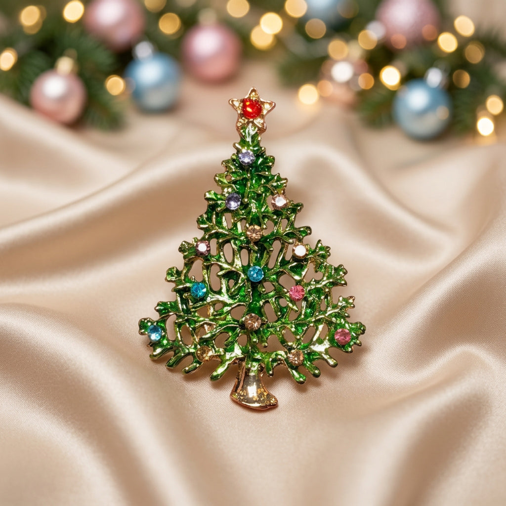 Enchanted Evergreen Christmas Tree Pin