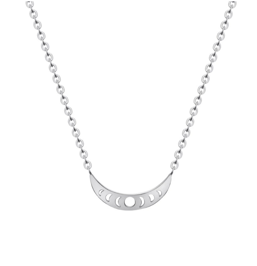 Crescent Moon Phases Necklace