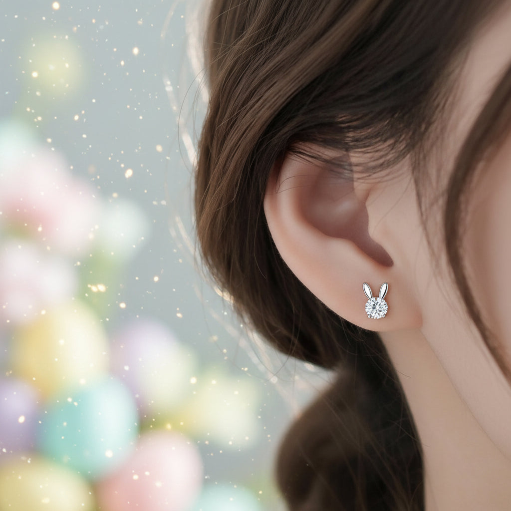 Sparkling Bunny Crystal Earrings Bundle