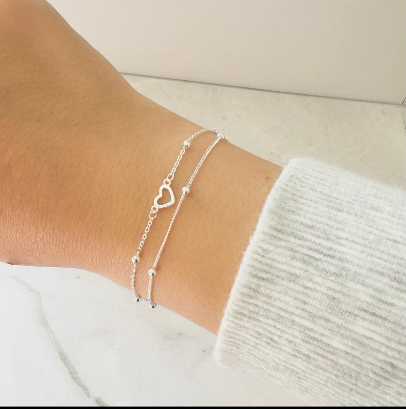 Layered Heart Bracelet