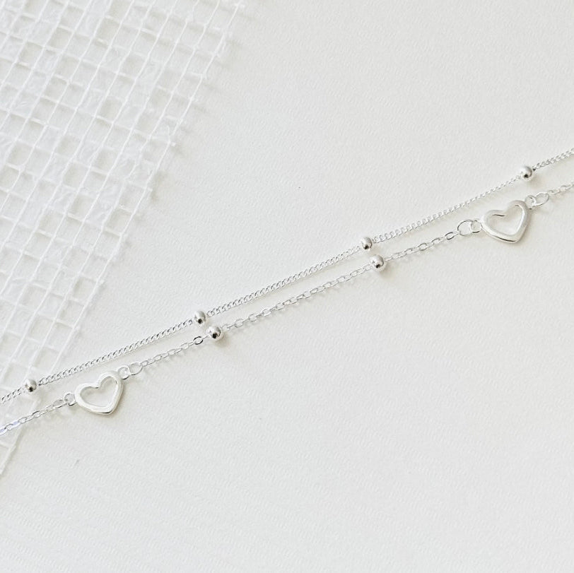 Layered Heart Bracelet