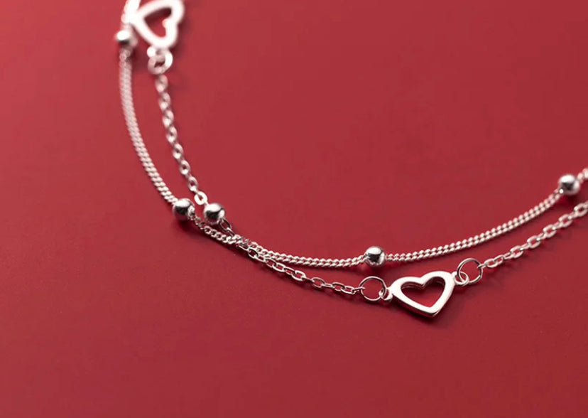 Layered Heart Bracelet