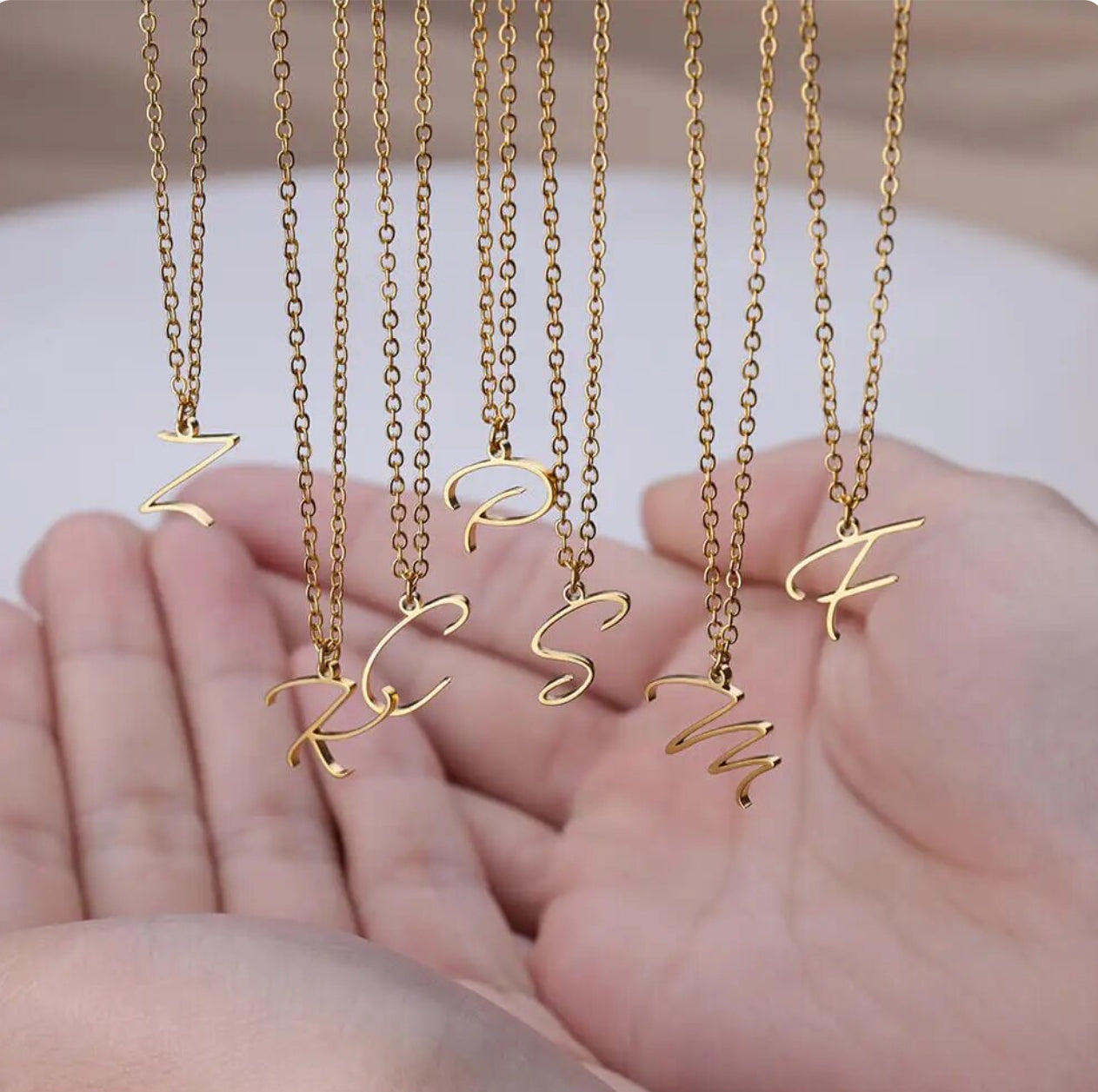 Cursive Initial Necklaces