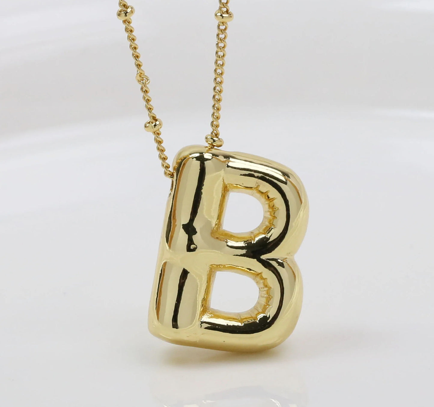 Initial Balloon Necklace - Gold