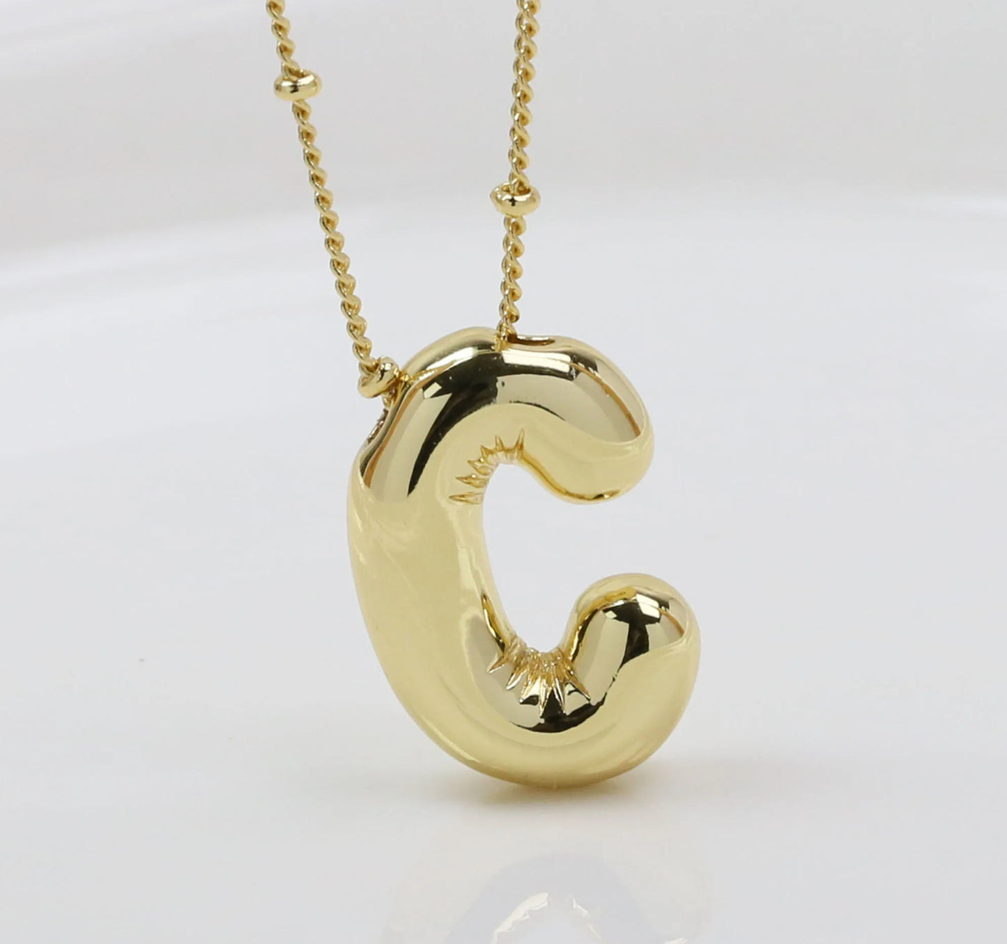 Initial Balloon Necklace - Gold