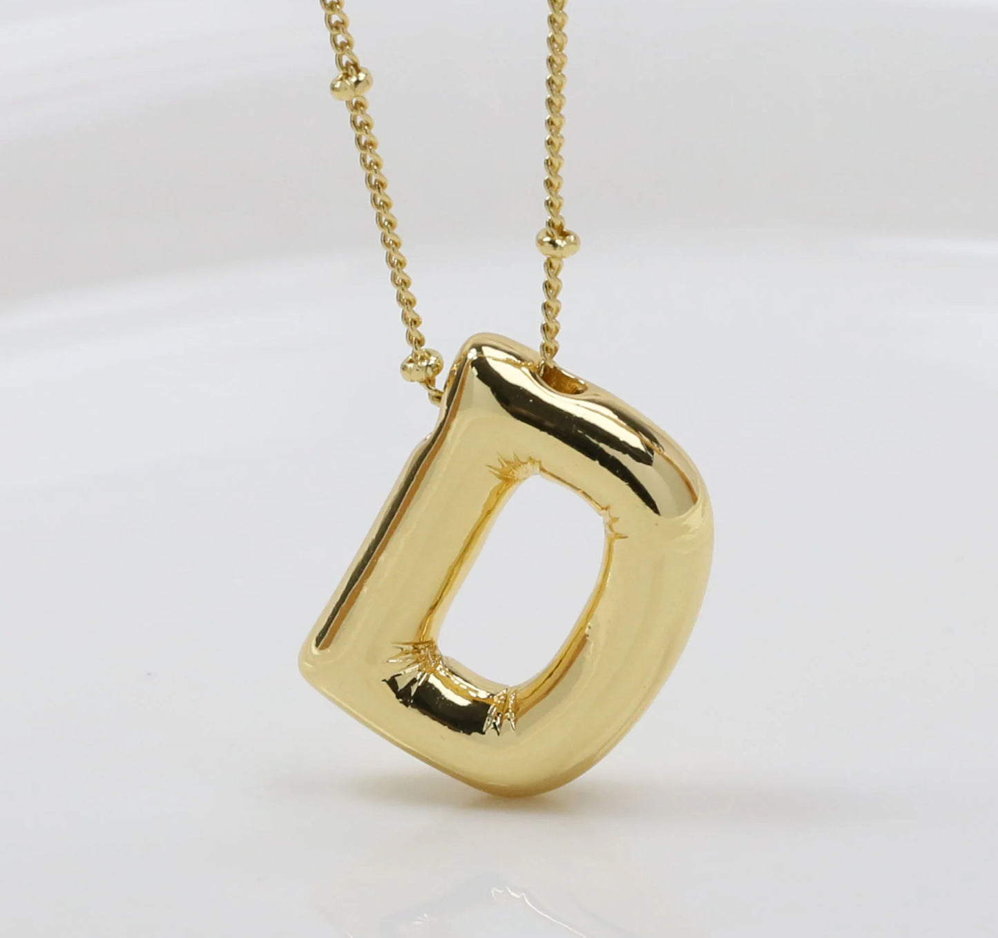 Initial Balloon Necklace - Gold