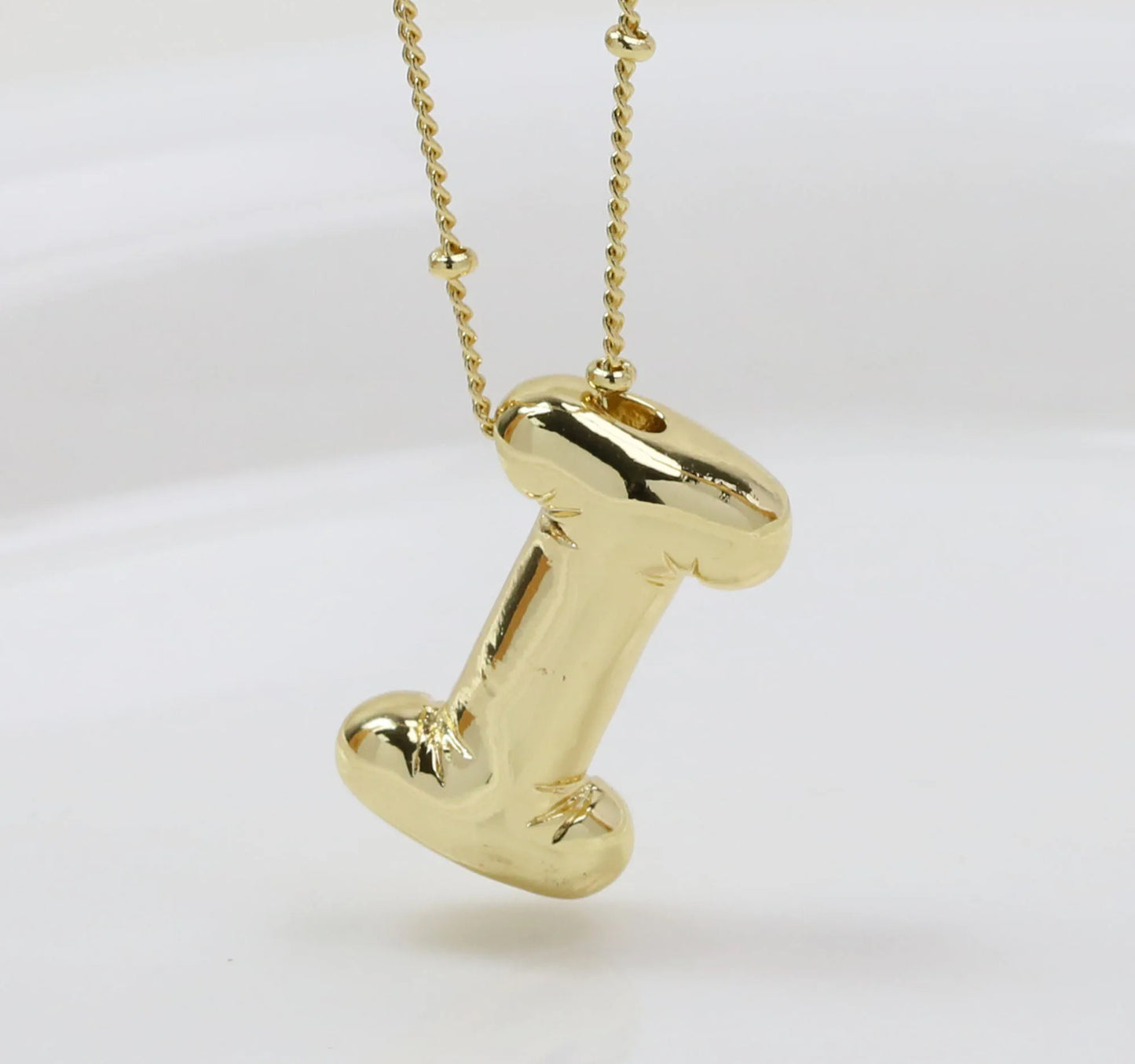 Initial Balloon Necklace - Gold
