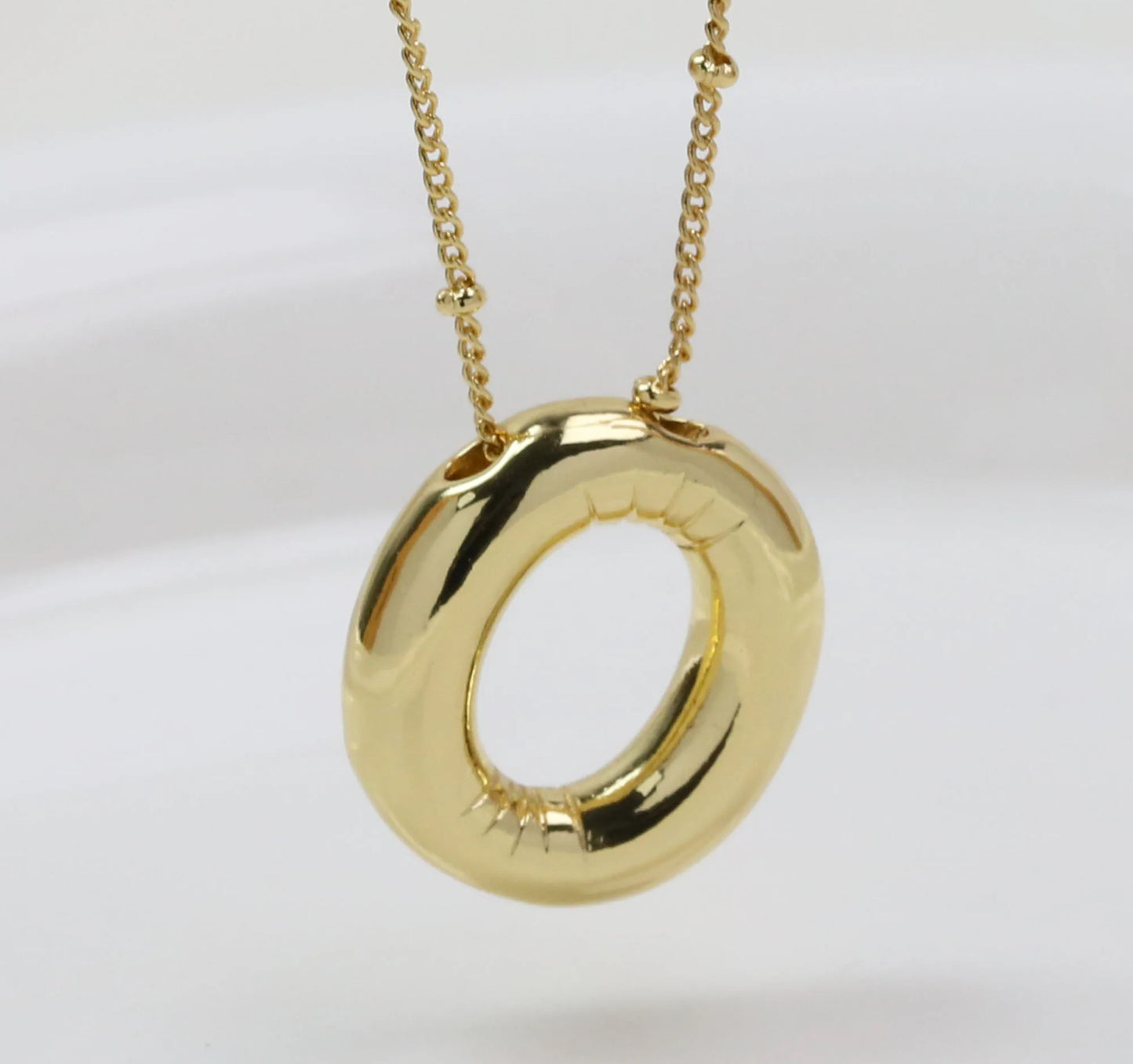 Initial Balloon Necklace - Gold