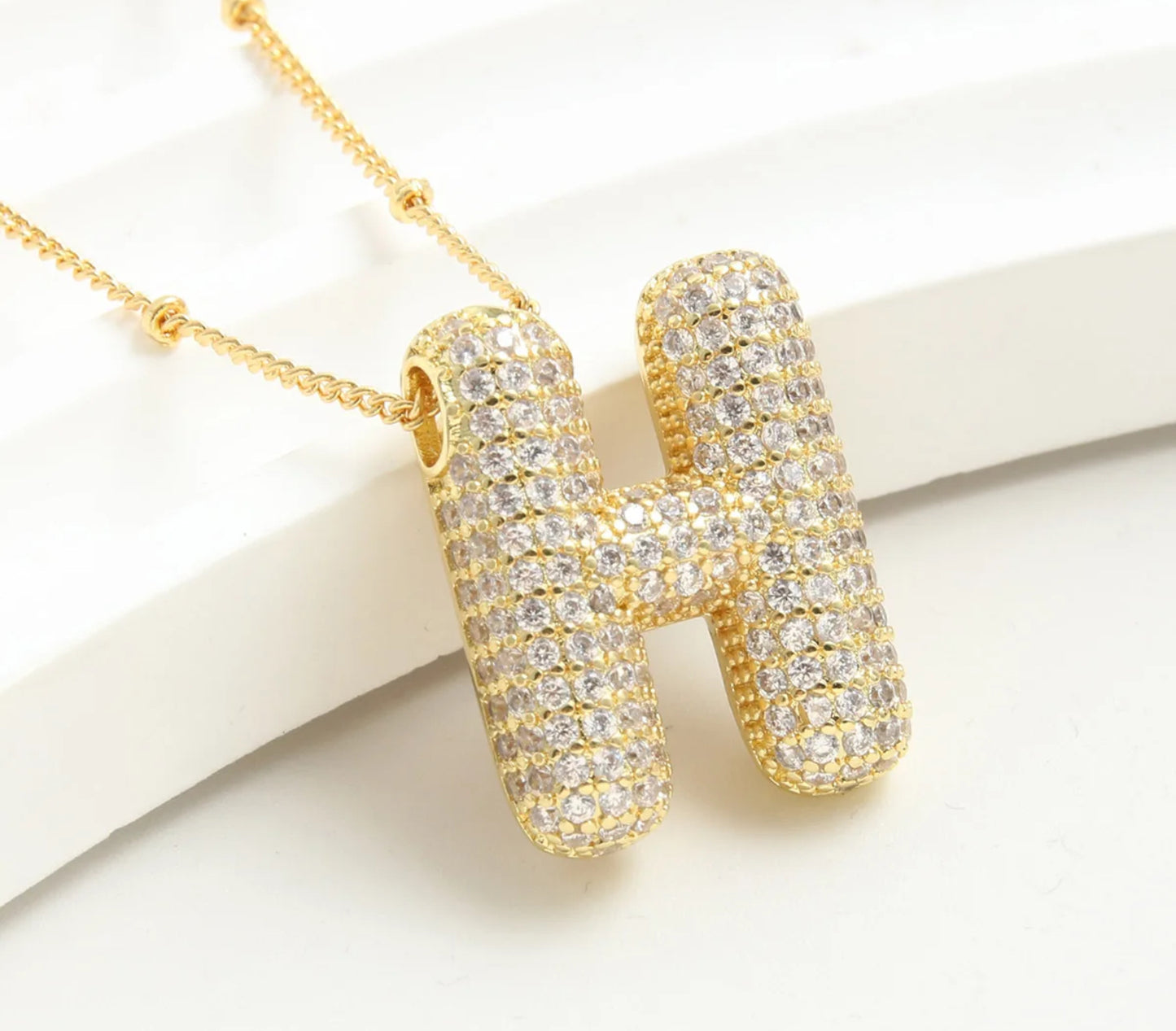 Initial Balloon Necklace - Letter H