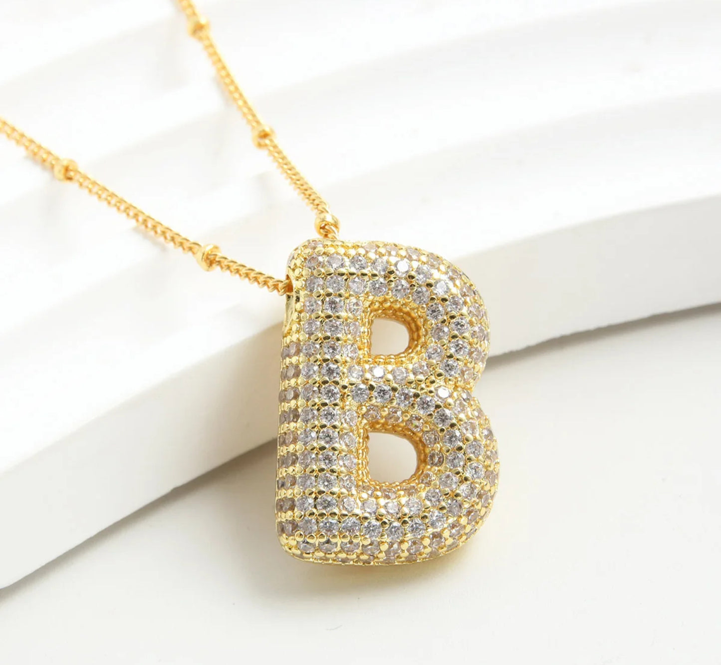 Initial Balloon Necklace - Letter B