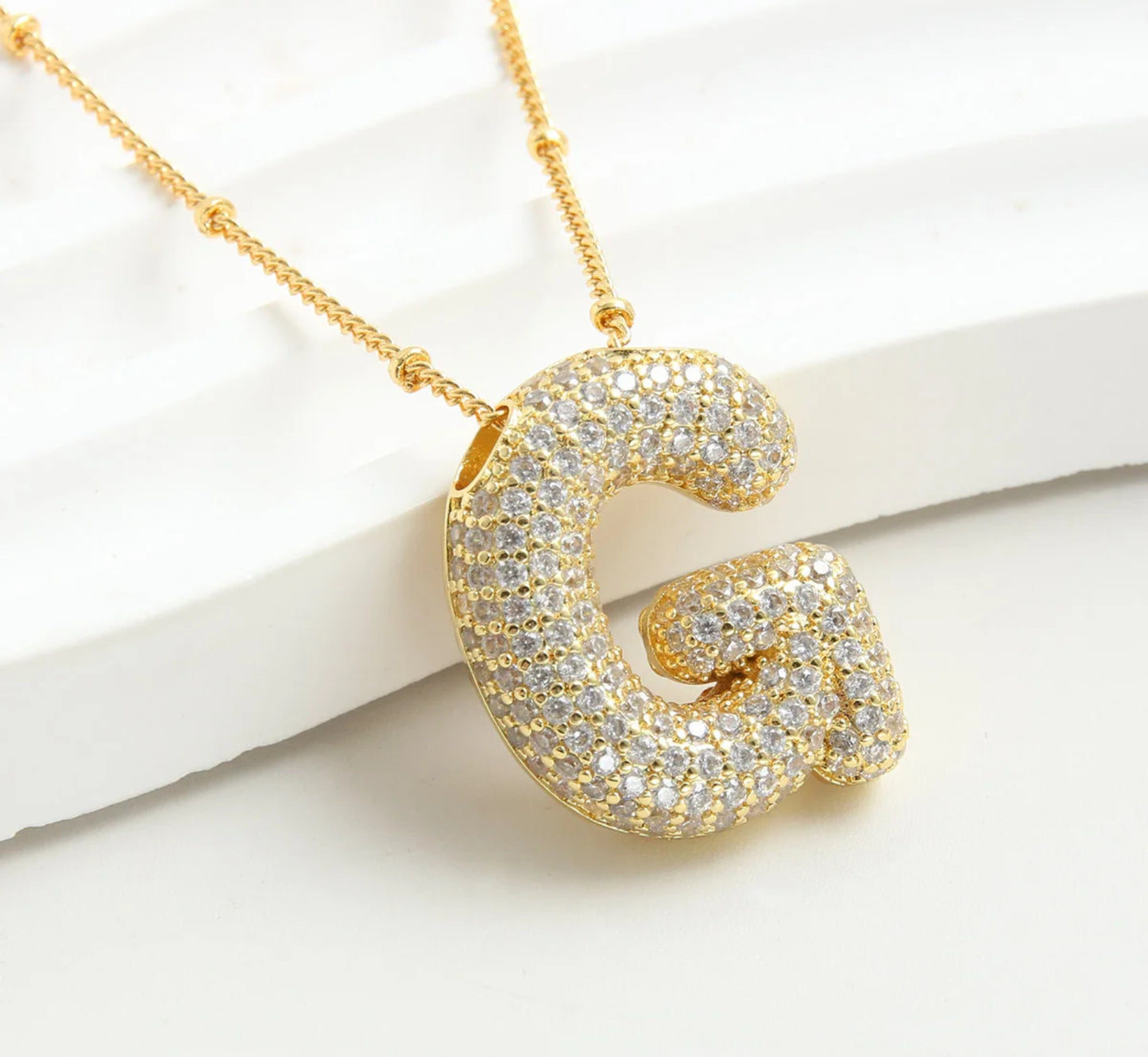 Initial Balloon Necklace - Letter G