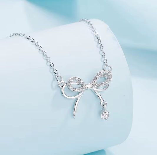 Zircon Bowknot Necklace