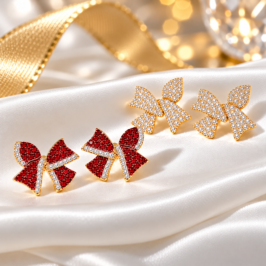 Crystal Pavé Bow Earrings Bundle