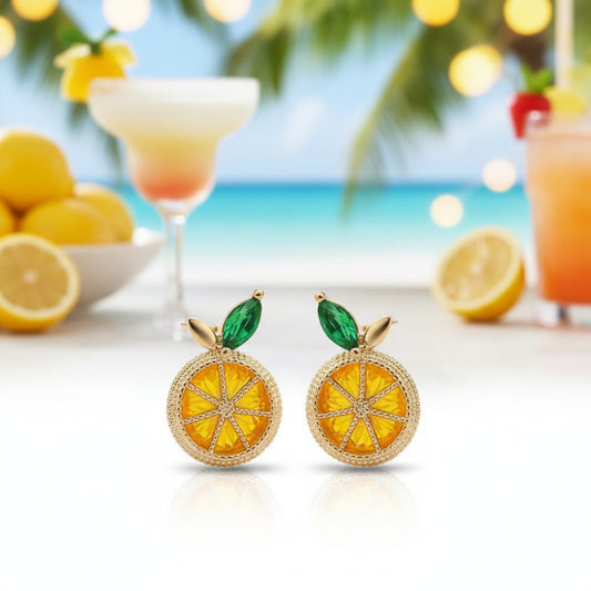 Lemon Jem earrings on light background