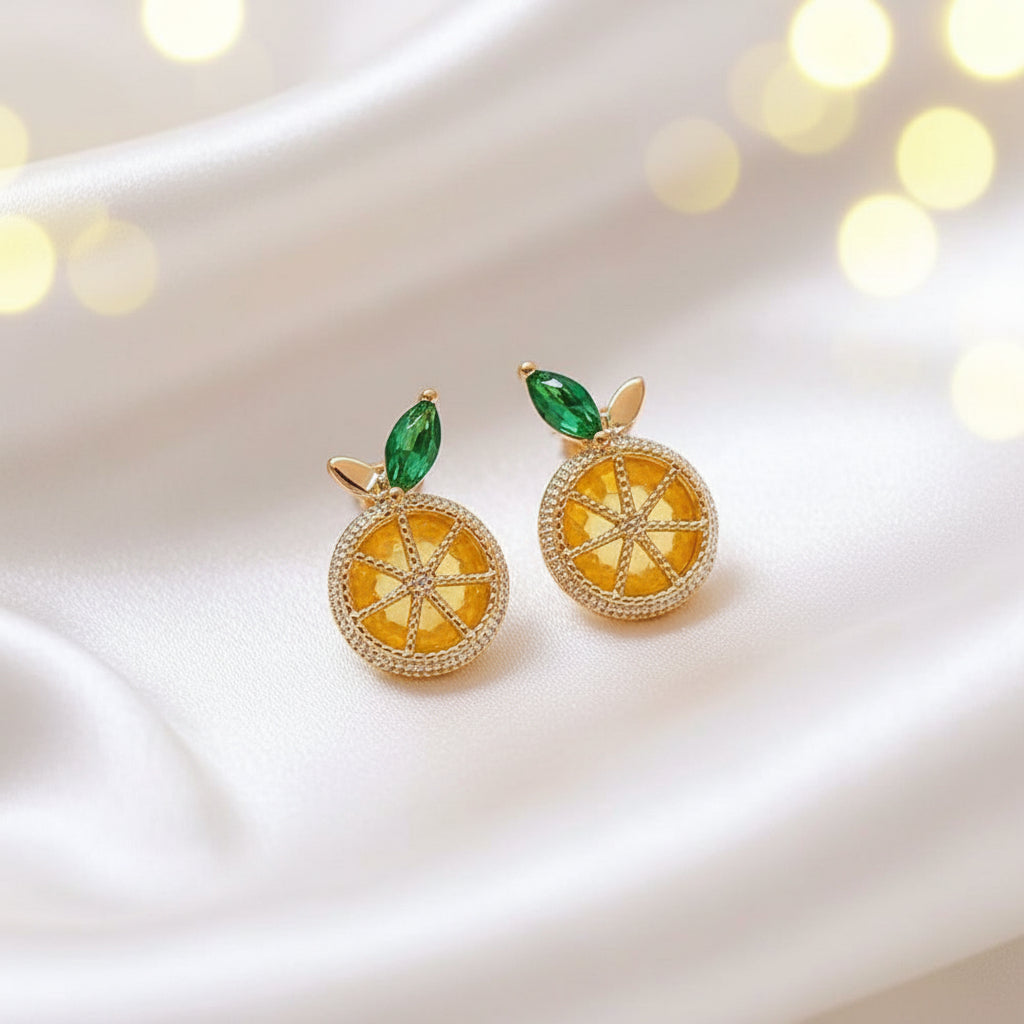 Pineapple Pearl & Lemon Slice Gem Earrings Bundle