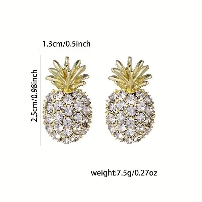 Pineapple Glow Crystal Earrings