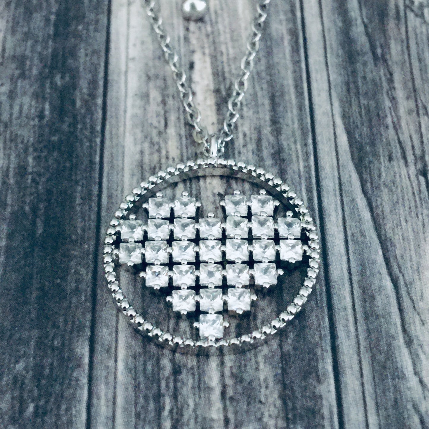 Rhinestone Heart Necklace