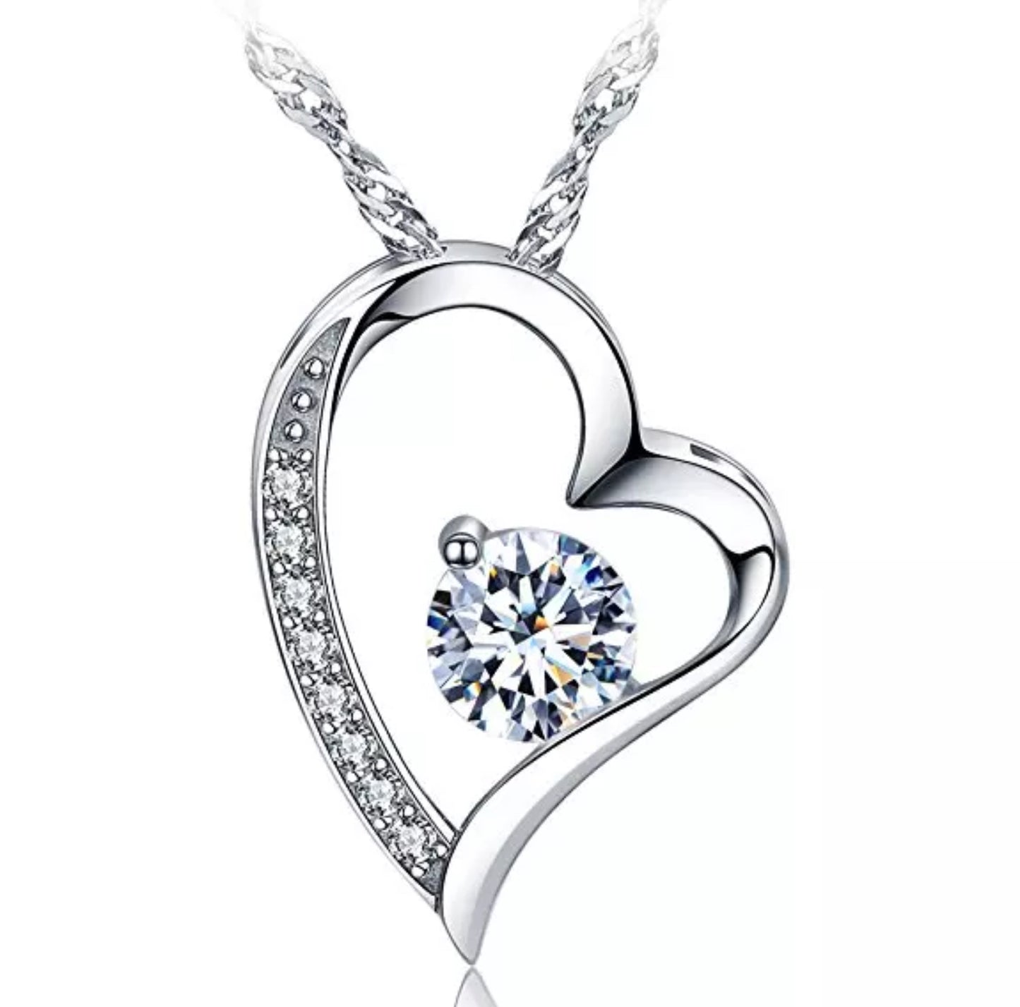 Forever Heart CZ Necklace