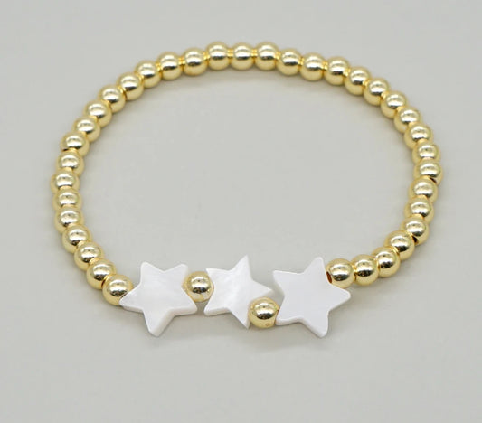 Gold Bead Star Bracelet