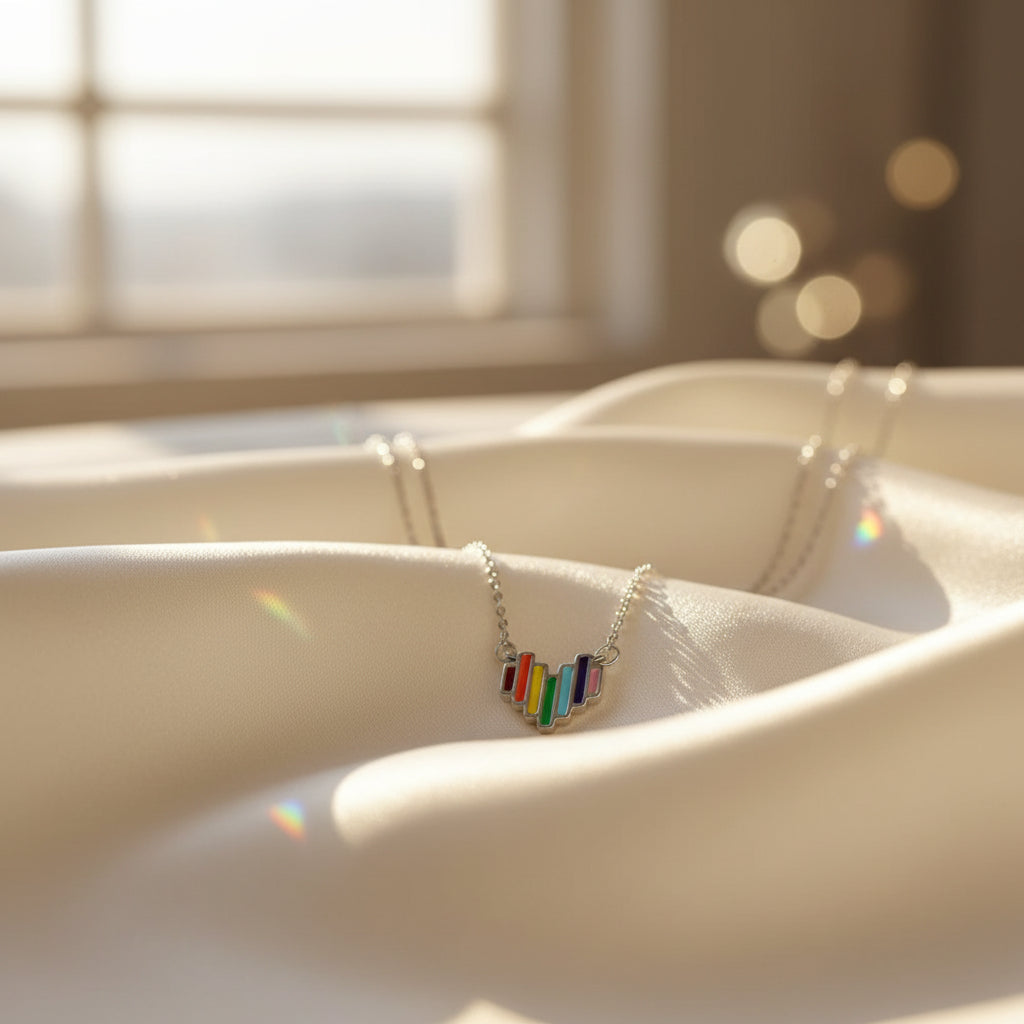 Rainbow Heart Necklace
