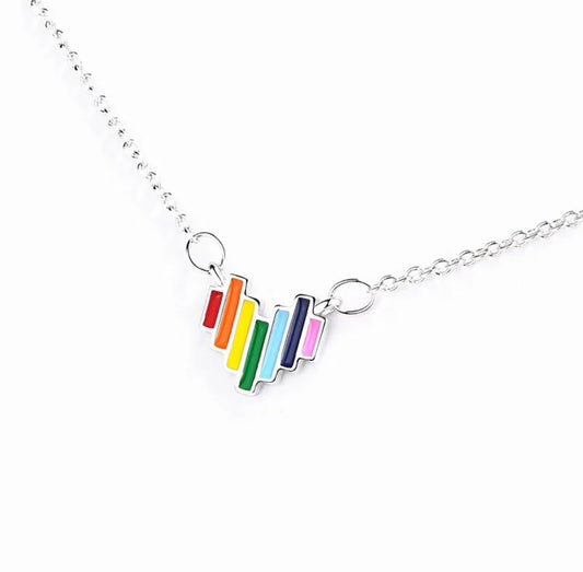 Rainbow Heart Necklace
