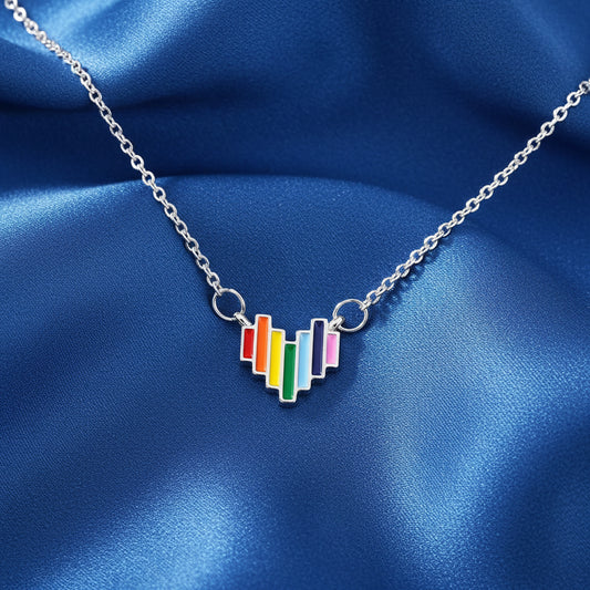Rainbow Heart Necklace
