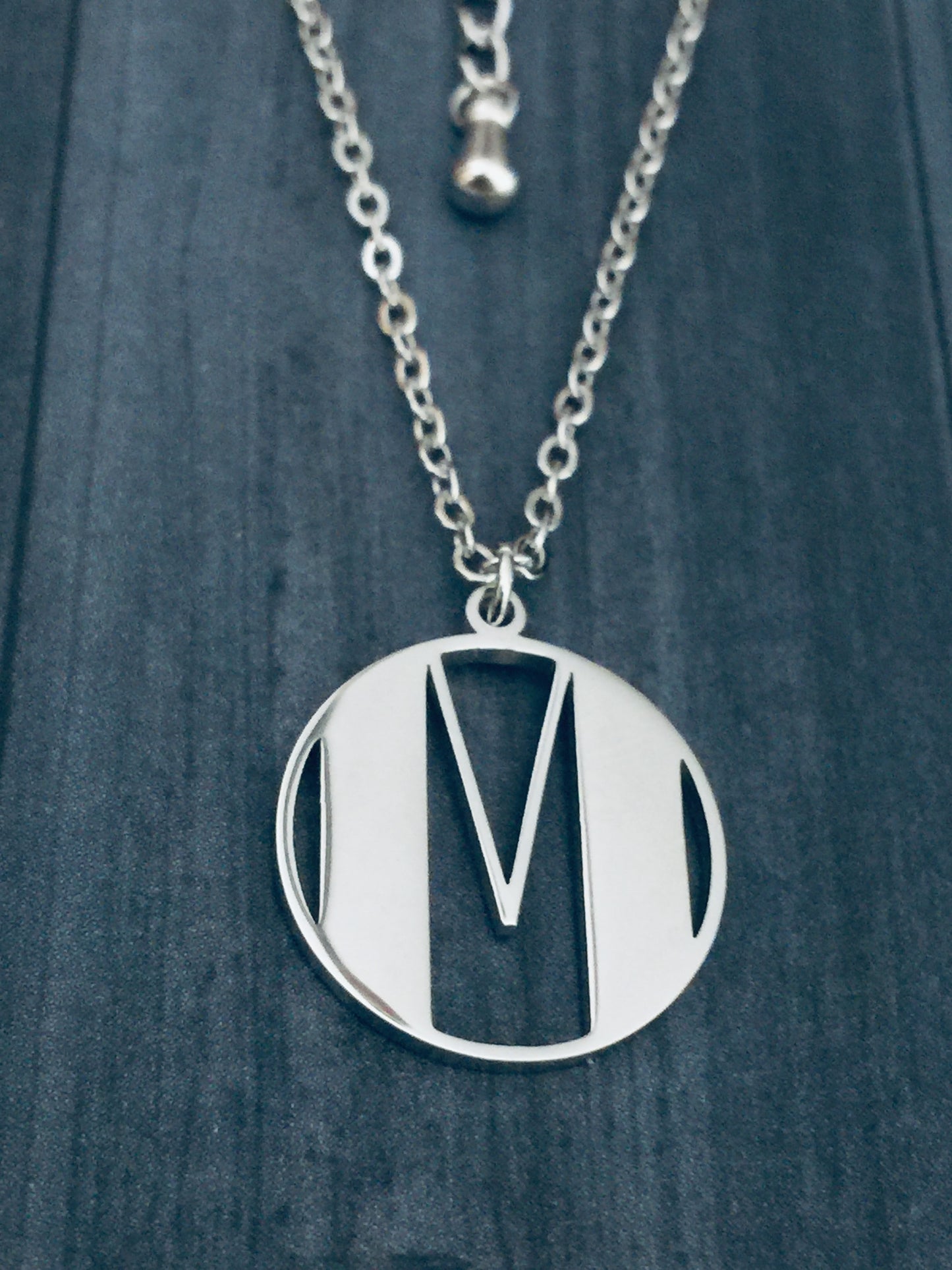 M Initial Necklace